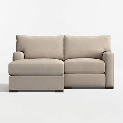 Axis Classic 2-Piece Small Space Sectional Sofa with Chaise Lounge