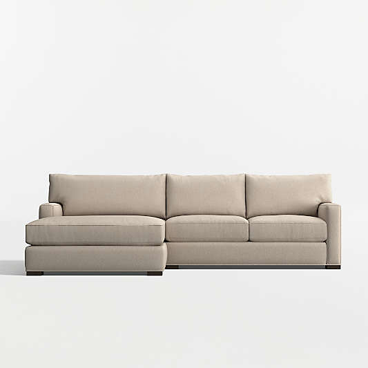 Axis Classic 2-Piece Sectional Sofa with Extra Wide Chaise Lounge