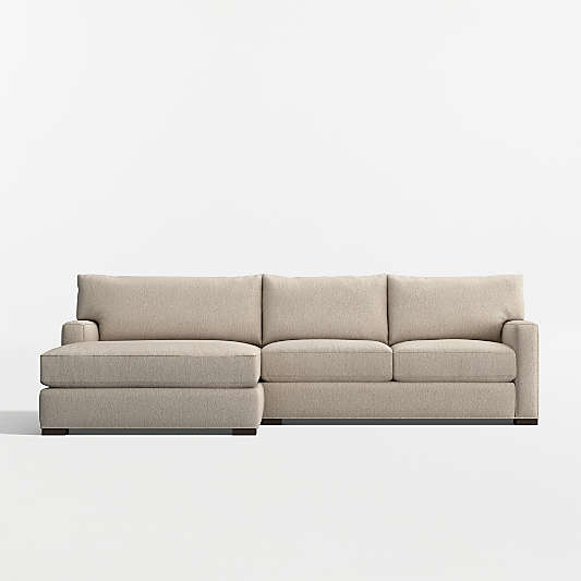 Axis Classic 2-Piece Sectional Sofa with Extra Wide Chaise Lounge