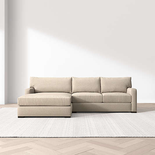 Axis Classic 2-Piece Sectional Sofa with Extra Wide Chaise Lounge