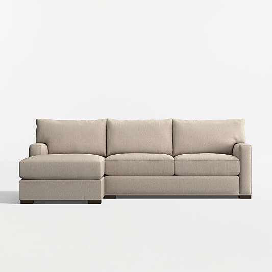 Axis Classic 2-Piece Sectional Sofa with Storage Chaise Lounge