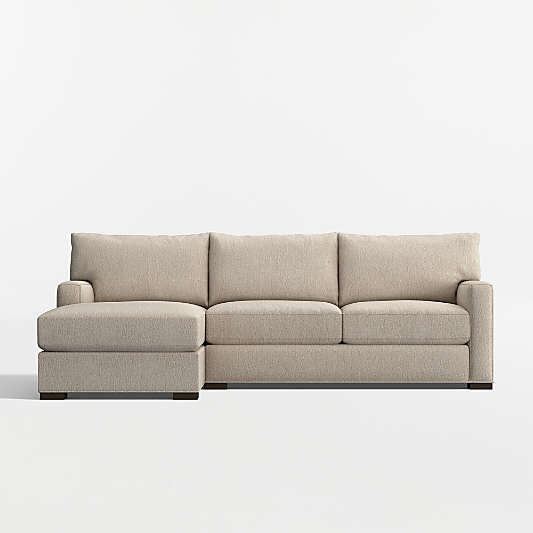 Axis Classic 2-Piece Sectional Sofa with Storage Chaise Lounge