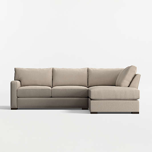 Axis Classic 2-Piece L-Shaped Sectional Sofa with Corner Bumper