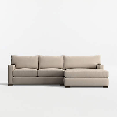 Axis Classic 2-Piece Sectional Sofa with Extra Wide Chaise Lounge
