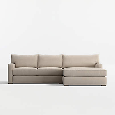 Axis Classic 2-Piece Sectional Sofa with Extra Wide Chaise Lounge
