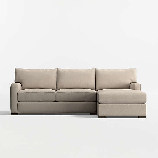 Axis Classic 2-Piece Sectional Sofa with Storage Chaise Lounge