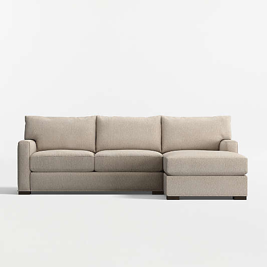 Axis Classic 2-Piece Sectional Sofa with Storage Chaise Lounge