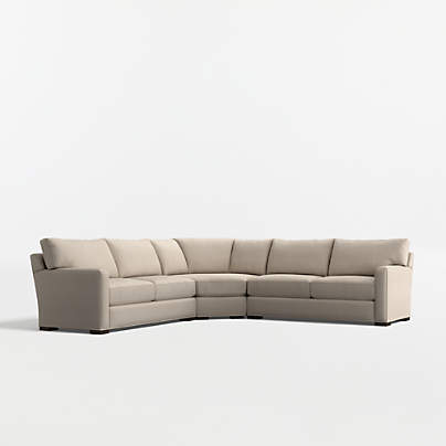 Axis Classic 3-Piece L-Shaped Wedge Sectional Sofa