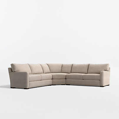 Axis Classic 3-Piece L-Shaped Wedge Sectional Sofa