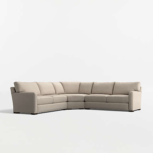 Axis Classic 3-Piece L-Shaped Wedge Sectional Sofa