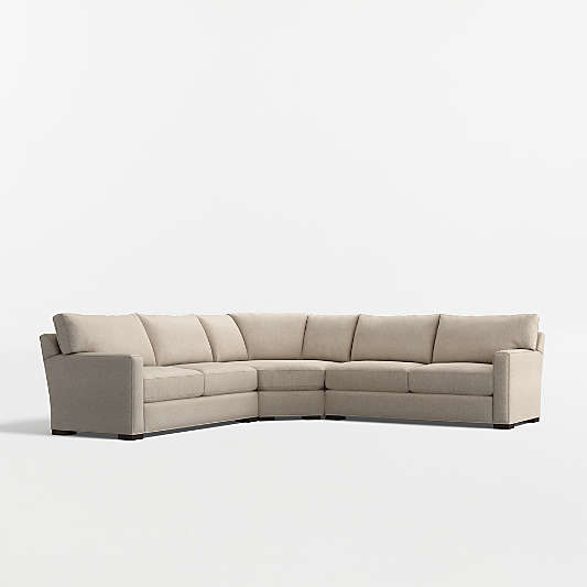 Axis Classic 3-Piece L-Shaped Wedge Sectional Sofa