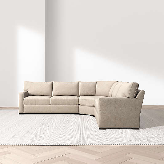 Axis Classic 3-Piece L-Shaped Wedge Sectional Sofa