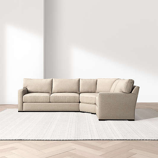 Axis Classic 3-Piece L-Shaped Wedge Sectional Sofa
