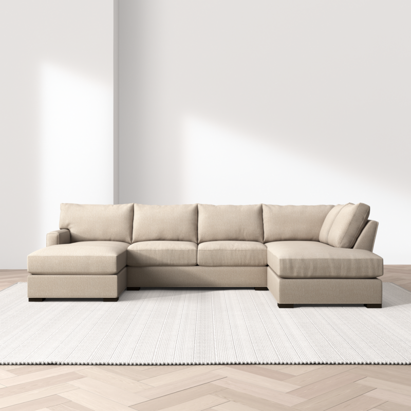 Axis Classic 3-Piece U-Shaped Sectional Sofa with Right-Arm Corner Bumper - image 4 of 14
