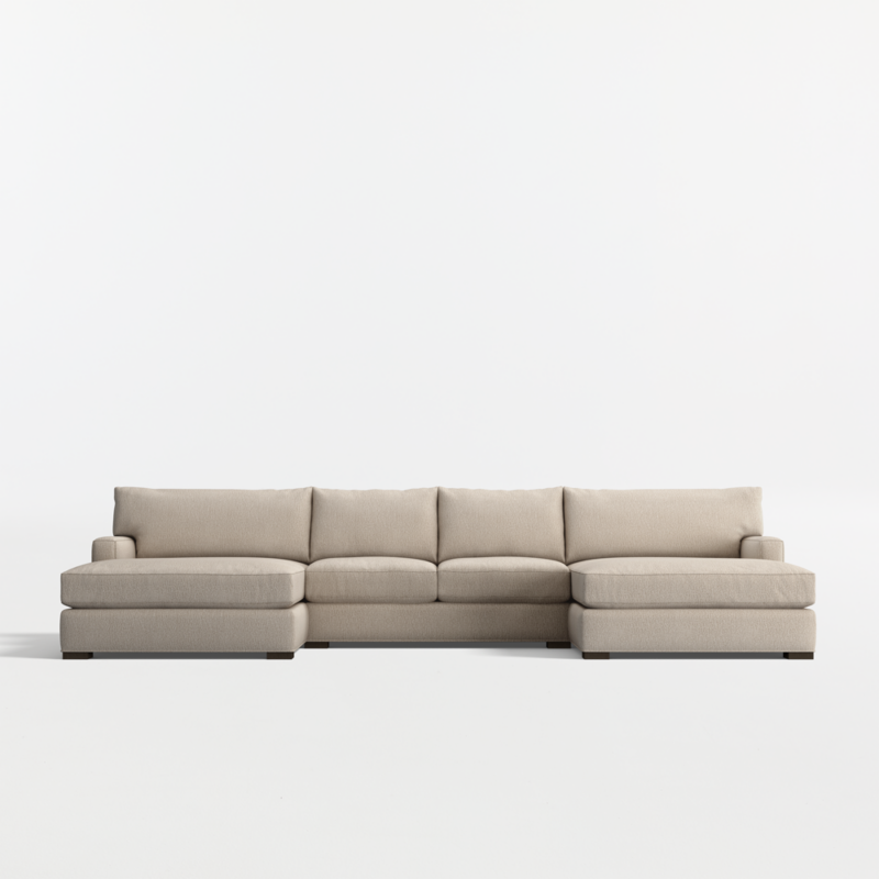 Axis Classic 3-Piece U-Shaped Sectional Sofa with Double Extra Wide Chaise Lounge - image 0 of 14