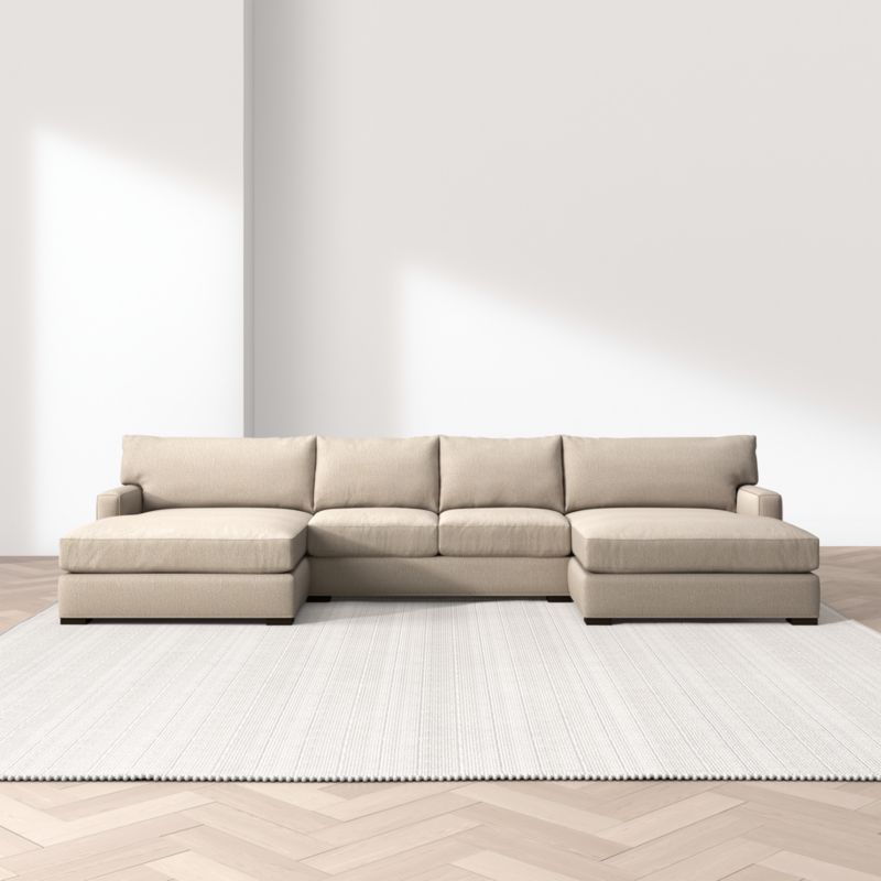 Axis Classic 3-Piece U-Shaped Sectional Sofa with Double Extra Wide Chaise Lounge - image 5 of 14