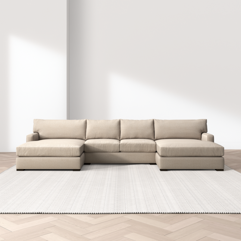 Axis Classic 3-Piece U-Shaped Sectional Sofa with Double Extra Wide Chaise Lounge - image 5 of 14