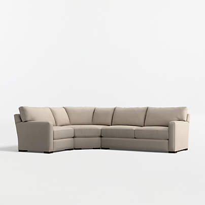 Axis Classic 3-Piece L-Shaped Wedge Sectional Sofa