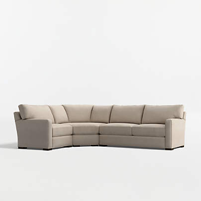 Axis Classic 3-Piece L-Shaped Wedge Sectional Sofa