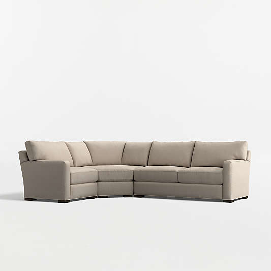 Axis Classic 3-Piece L-Shaped Wedge Sectional Sofa