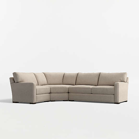 Axis Classic 3-Piece L-Shaped Wedge Sectional Sofa