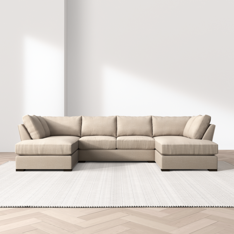 Axis Classic 3-Piece U-Shaped Sectional Sofa with Double Corner Bumper - image 4 of 13