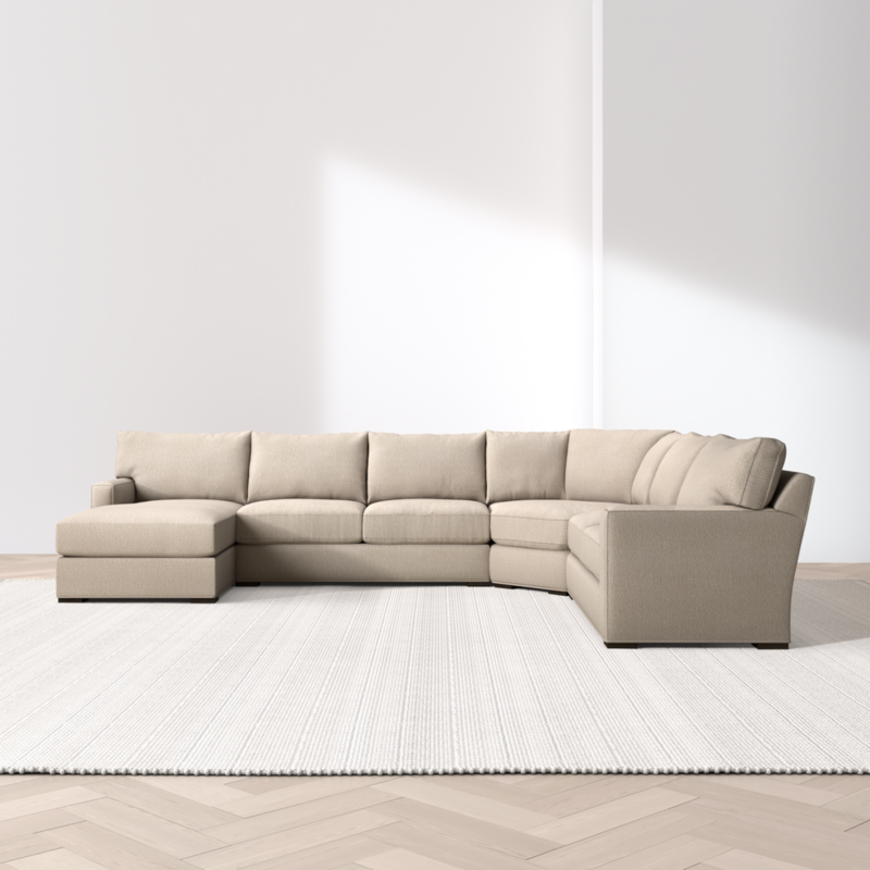 Axis Classic 4-Piece L-Shaped Wedge Sectional Sofa with Chaise Lounge - image 5 of 14
