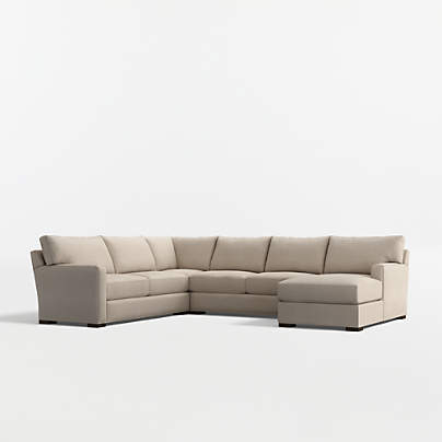 Axis Classic 4-Piece L-Shaped Sectional Sofa with Chaise Lounge