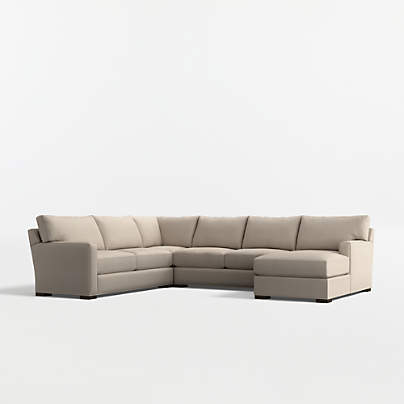 Axis Classic 4-Piece L-Shaped Sectional Sofa with Chaise Lounge