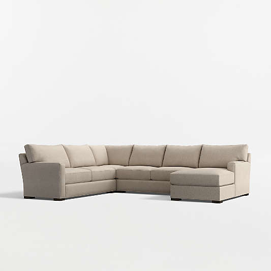 Axis Classic 4-Piece L-Shaped Sectional Sofa with Chaise Lounge