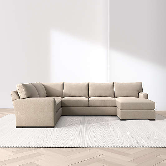 Axis Classic 4-Piece L-Shaped Sectional Sofa with Chaise Lounge
