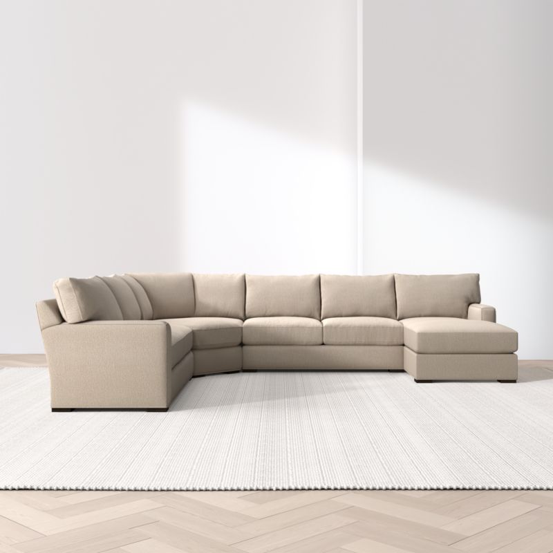 Axis Classic 4-Piece L-Shaped Wedge Sectional Sofa with Chaise Lounge - image 6 of 15