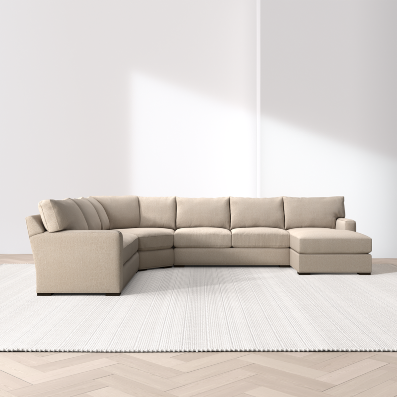 Axis Classic 4-Piece L-Shaped Wedge Sectional Sofa with Chaise Lounge - image 6 of 15