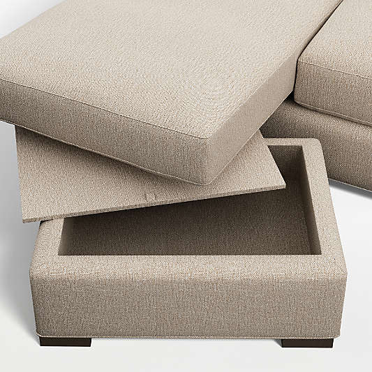 Axis Classic 88" Reversible Storage Chaise Lounge Sectional Sofa