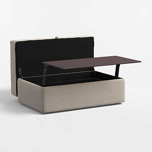 Axis Classic 43" Storage Ottoman with Tray