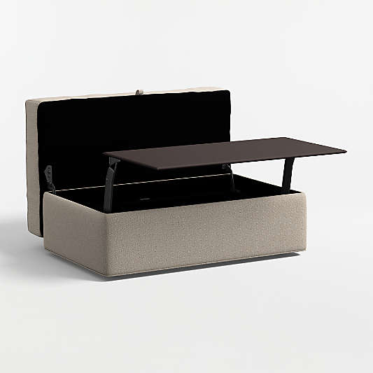 Axis Classic 43" Storage Ottoman with Tray