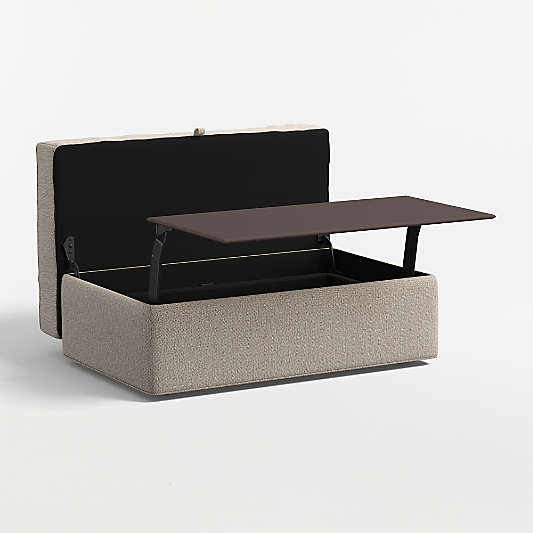 Axis Classic 43" Storage Ottoman with Tray
