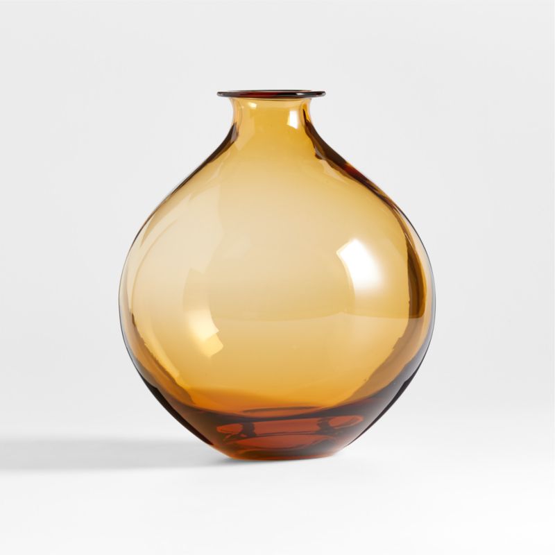 Zeri Amber Glass Vase 10" - image 5 of 8