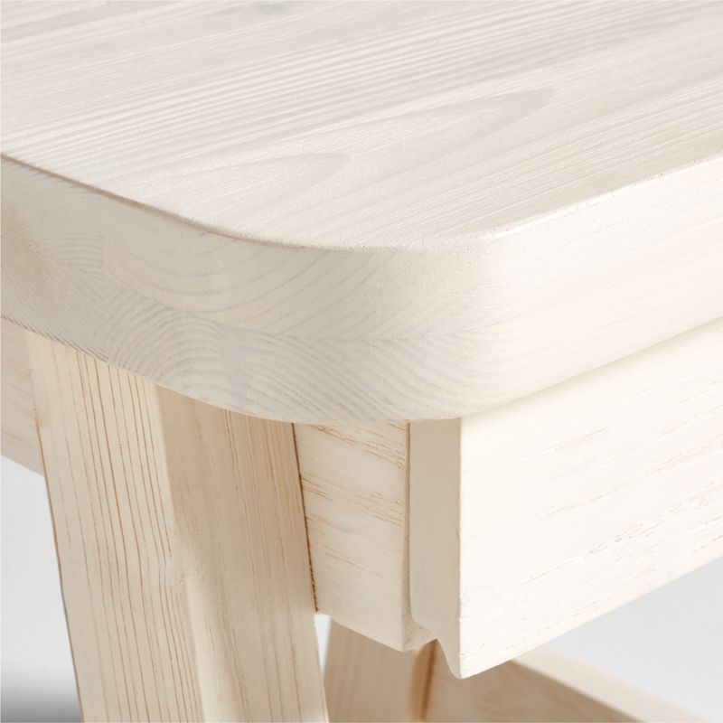 Aya Whitewash Pine Wood Square End Table with Storage by Leanne Ford - image 5 of 7