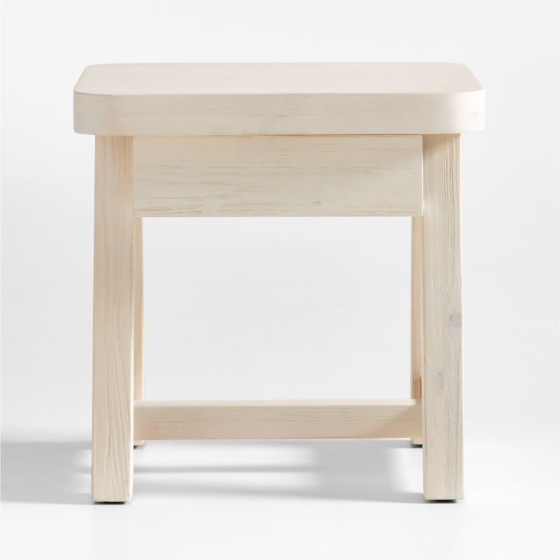 Aya Whitewash Pine Wood Square End Table with Storage by Leanne Ford - image 0 of 7