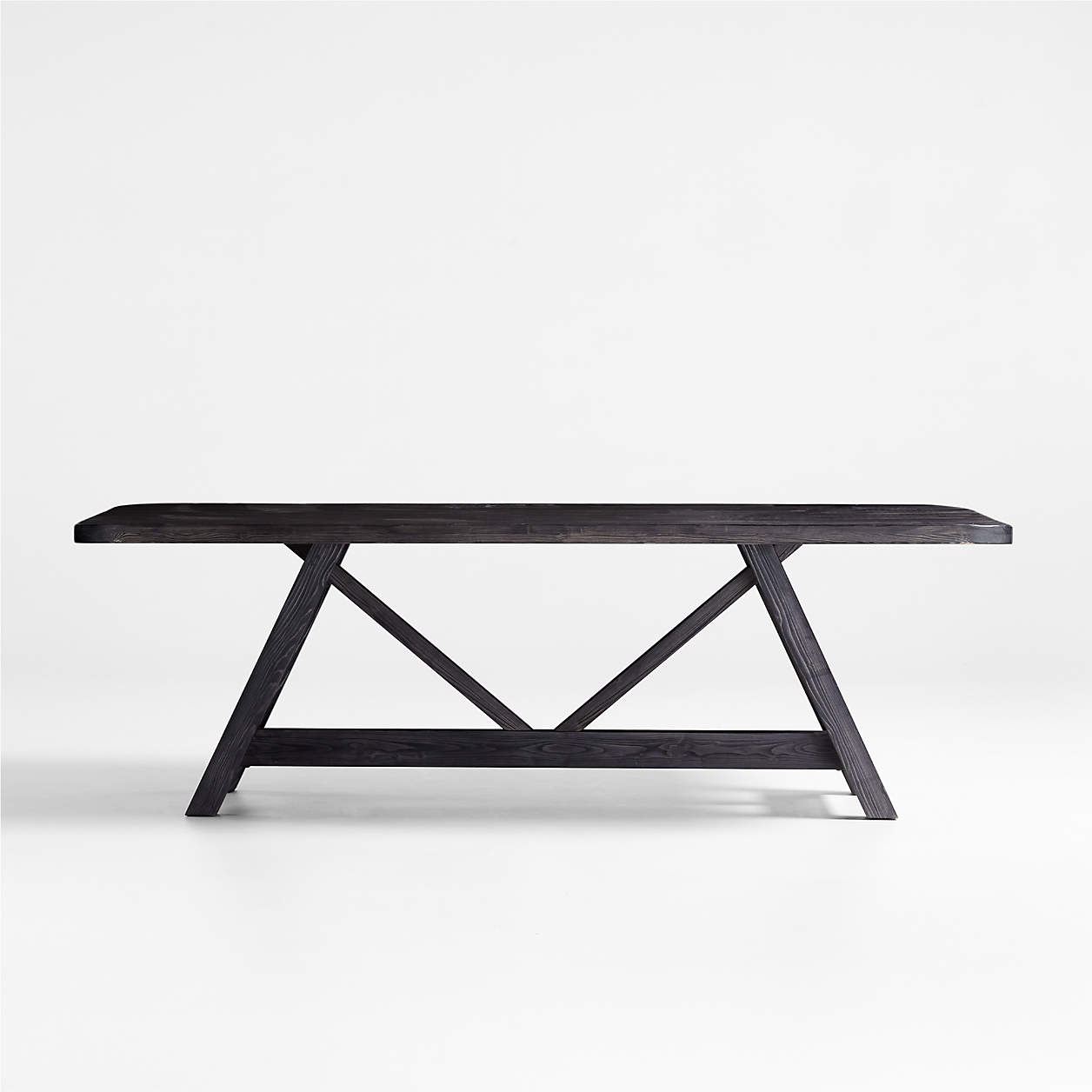Aya 94" Charcoal Brown Wood Farmhouse Dining Table by Leanne Ford