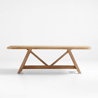 Crate and barrel wood deals dining table