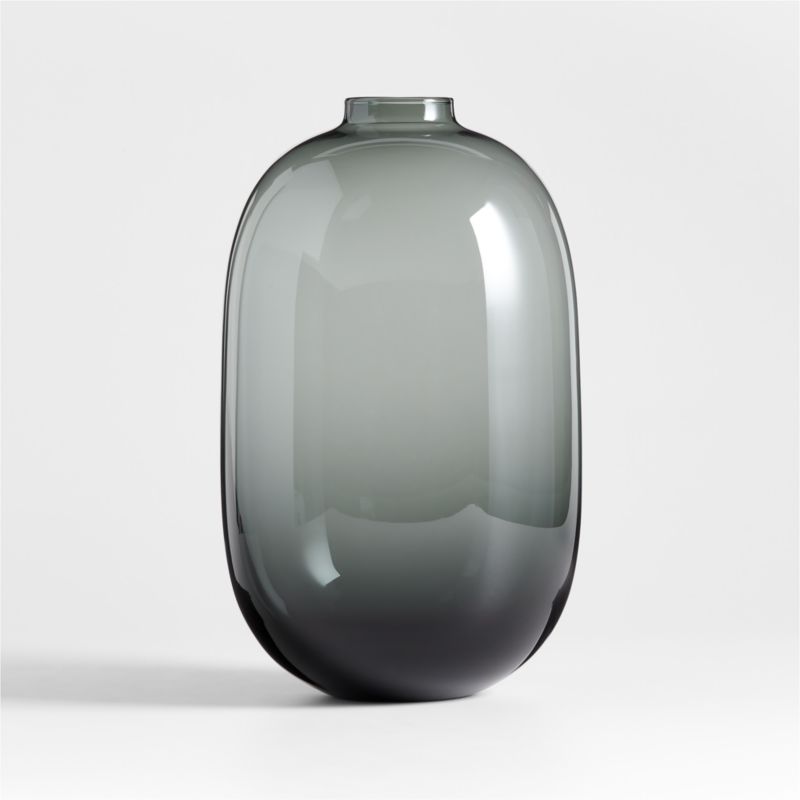 Zeri Smoke Grey Glass Vase 13" - image 8 of 11