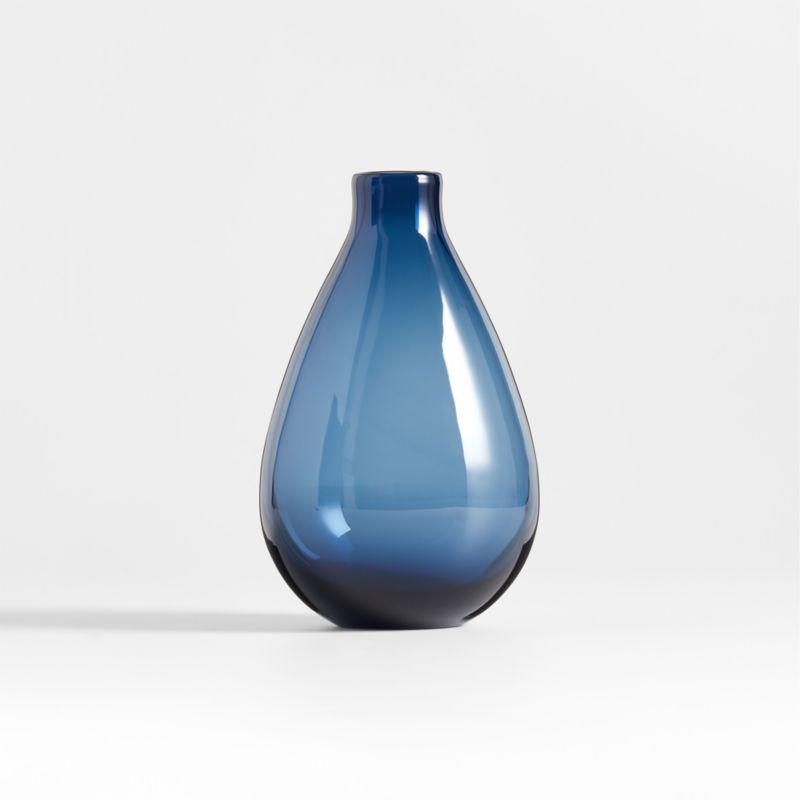 Zeri Small Night Blue Glass Vase 7" - image 6 of 8