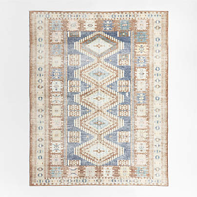 Azar Brown Washable Area Rug 6'x9'