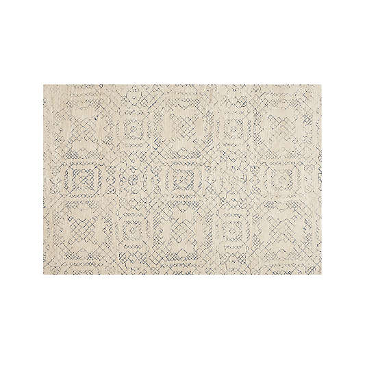 Azulejo Neutral Moroccan Style Area Rug 6'x9'