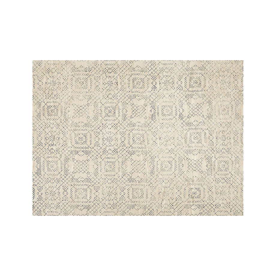 Azulejo Neutral Moroccan Style Rug 9'x12' + Reviews Crate & Barrel