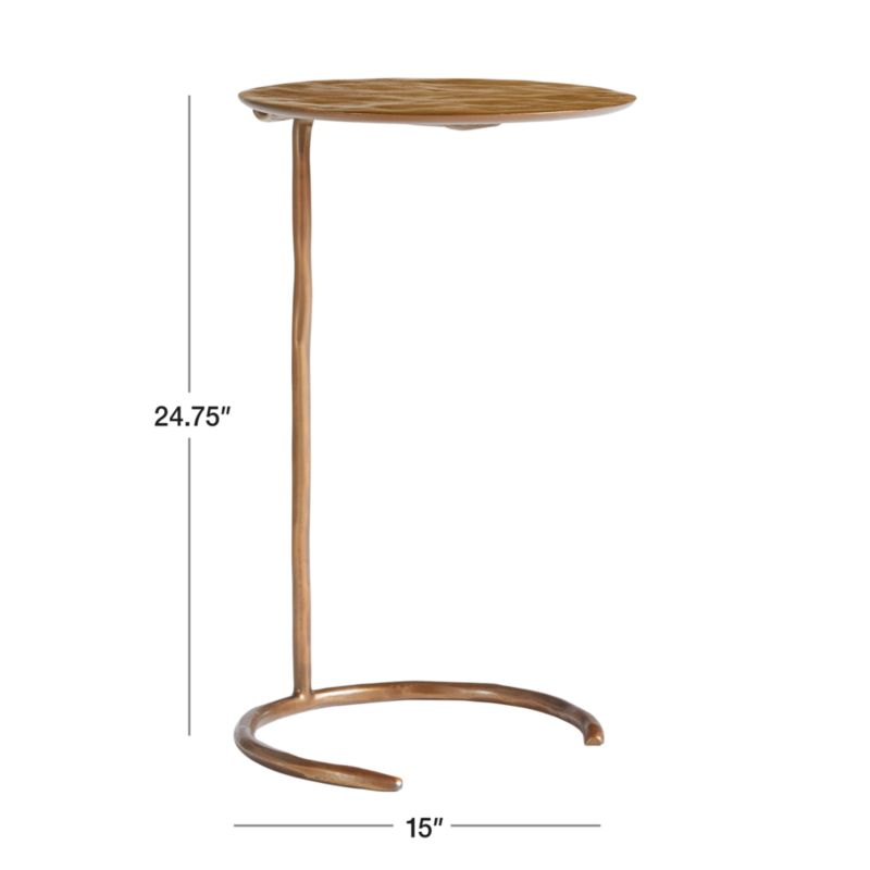 View Azura Brass Round C-Table - image 2 of 8