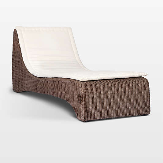 Azura Ivory Woven Outdoor Sun Lounger