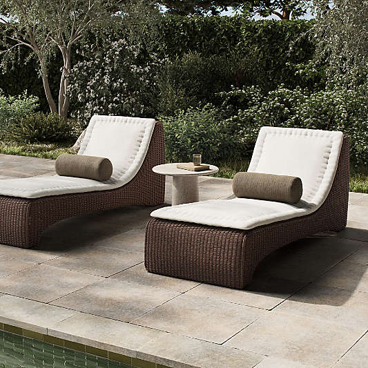Azura Ivory Woven Outdoor Sun Lounger